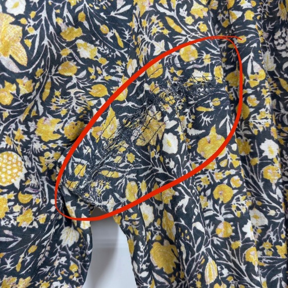 Isabel Marant Etoile Silk Blend Floral Long Sleeve Maxi Dress US 10 *FLAWED - Picture 4 of 16